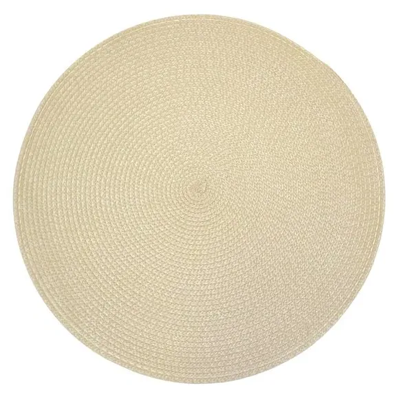 Set of 4 Round Placemats - Natural, Woven