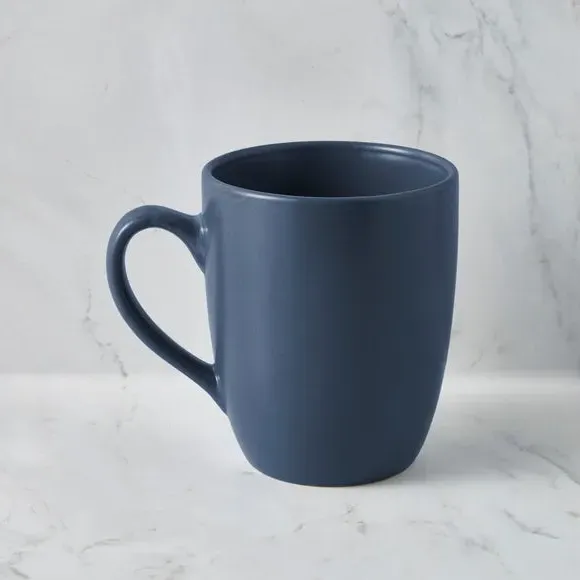 Set of 4 Stoneware Mugs - Blue