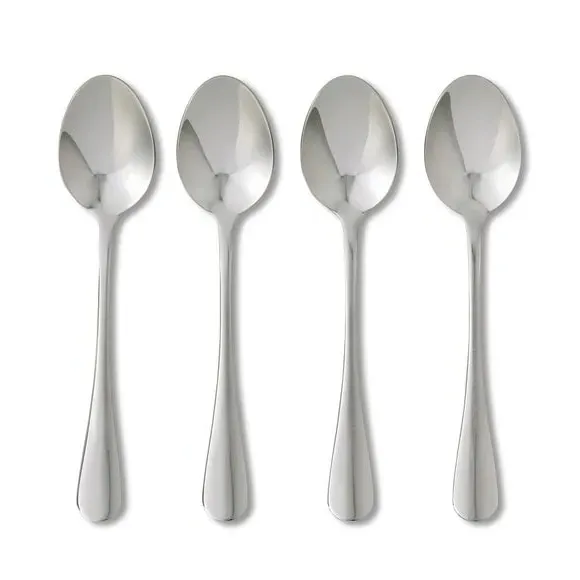 Set of 4 Tablespoons - Silver, Stainless Steel