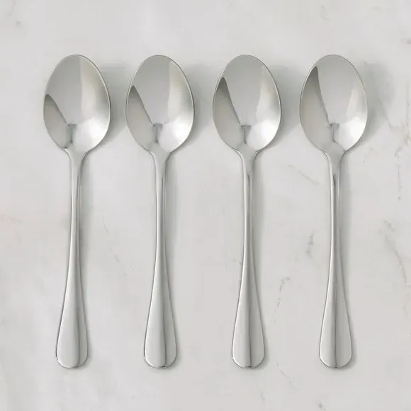 Set of 4 Tablespoons - Silver, Stainless Steel image