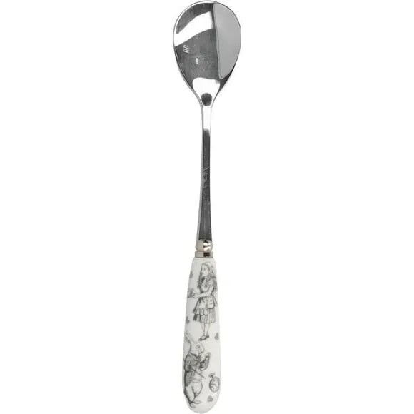 Set of 4 Teaspoons - White, Stainless Steel