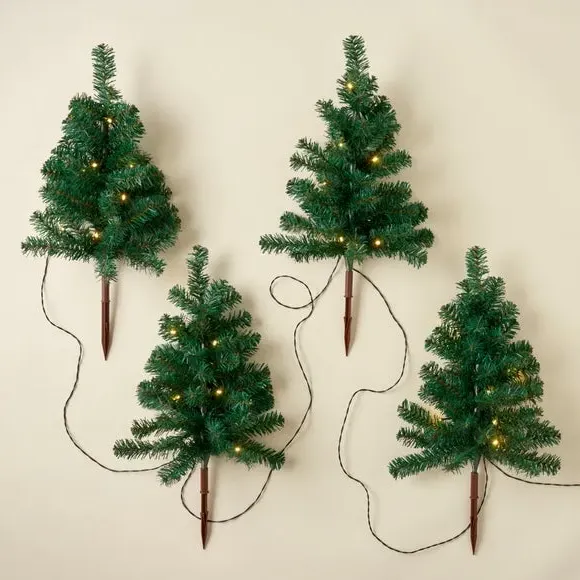 Set of 4 Tree Path Lights - Warm White LED