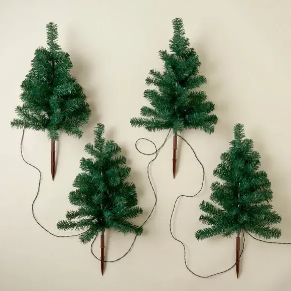 Set of 4 Tree Path Lights - Warm White LED