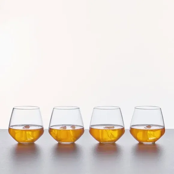 Set of 4 Tumbler Glasses - Clear, Crystal image