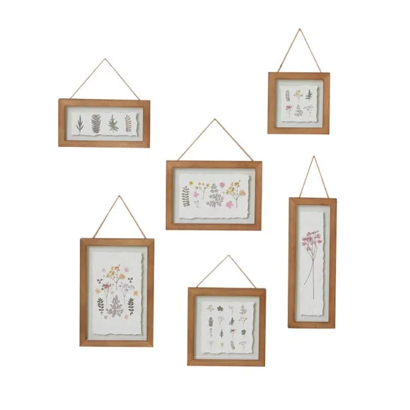 Set of 6 Framed Prints - Multicolor, Paper