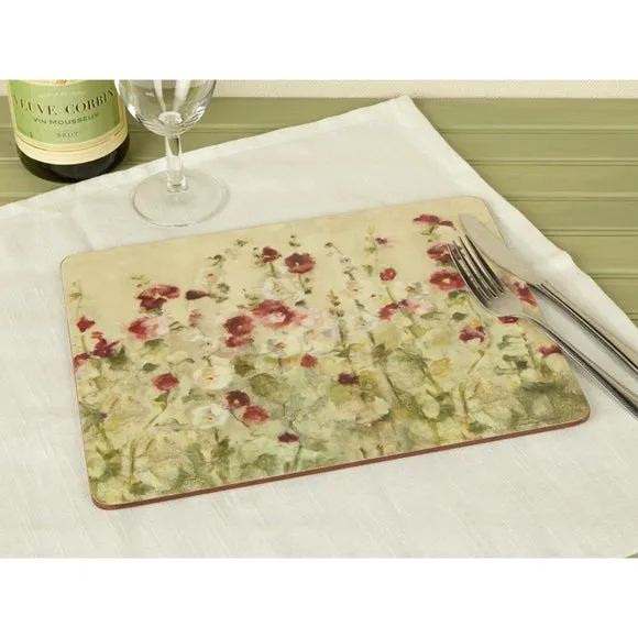 Set of 6 Placemats with Cork Backing - Red image