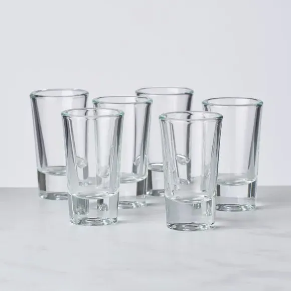 Set of 6 Shot Glasses - Clear, Recycled Glass image