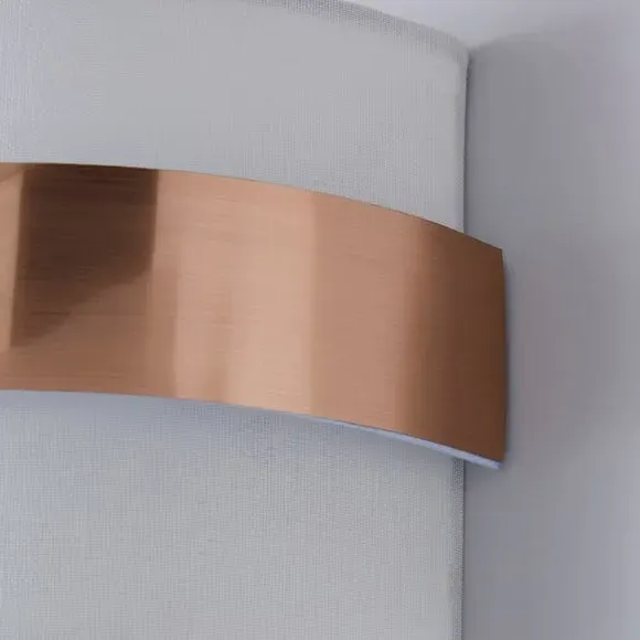 Shaded Wall Light with Dimmer - Ivory, Fabric