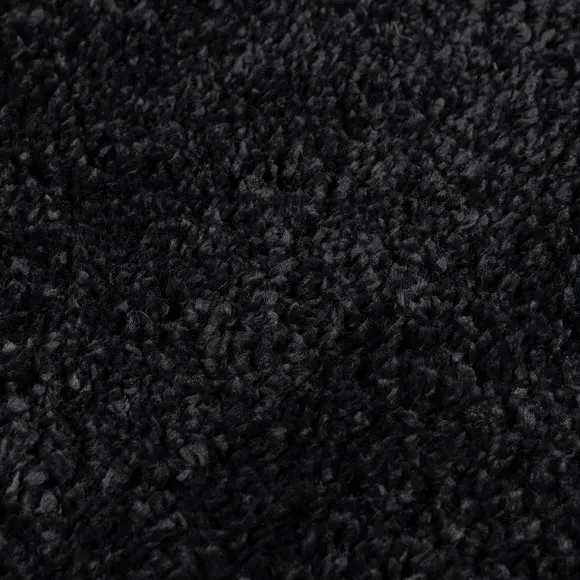 Shaggy Pile Rug - Black, Polypropylene