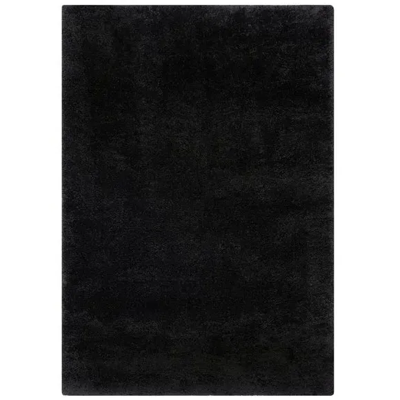Shaggy Pile Rug - Black, Polypropylene