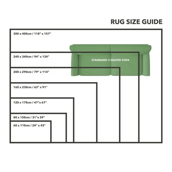 Shaggy Pile Rug - Grey, Polypropylene