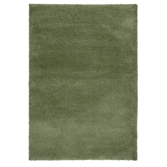 Shaggy Pile Rug - Olive, Polypropylene