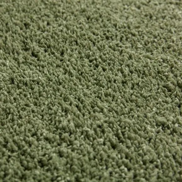 Shaggy Pile Rug - Olive, Polypropylene