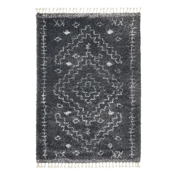 Shaggy Rug - Grey Ivory, Polypropylene