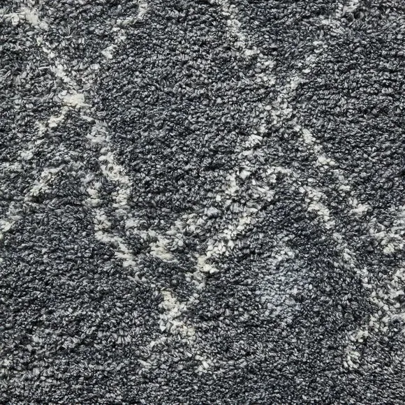Shaggy Rug Machine Woven - Grey, Polypropylene