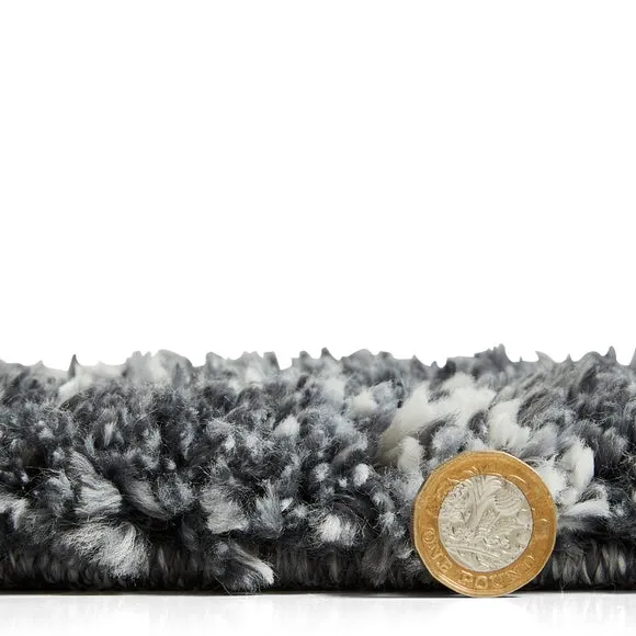 Shaggy Rug Machine Woven - Grey, Polypropylene
