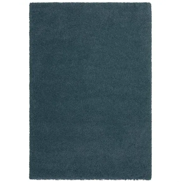 Shaggy Rug with 5cm Pile - Blue, Synthetic