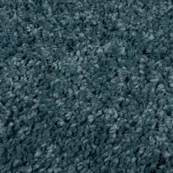 Shaggy Rug with 5cm Pile - Blue, Synthetic