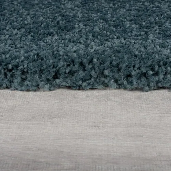 Shaggy Rug with 5cm Pile - Blue, Synthetic