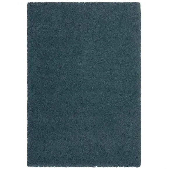 Shaggy Rug with 5cm Pile - Blue, Synthetic