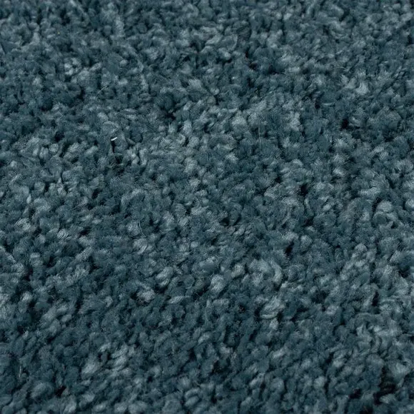 Shaggy Rug with 5cm Pile - Blue, Synthetic