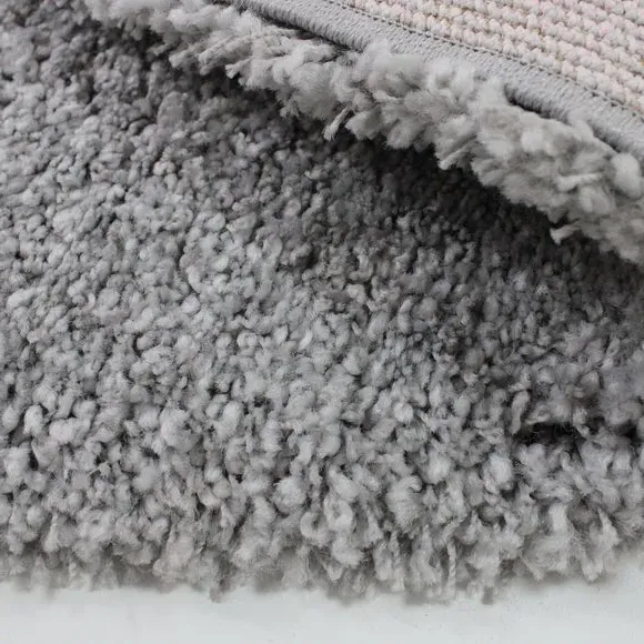 Shaggy Rug with 5cm Pile - Grey, Synthetic