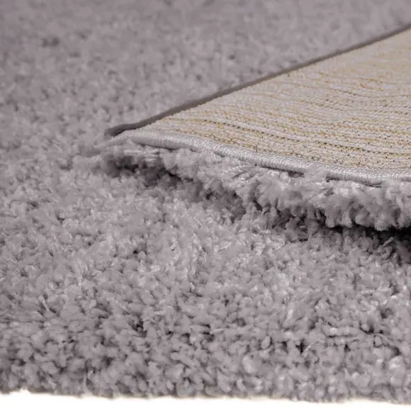 Shaggy Rug with 5cm Pile - Grey, Synthetic