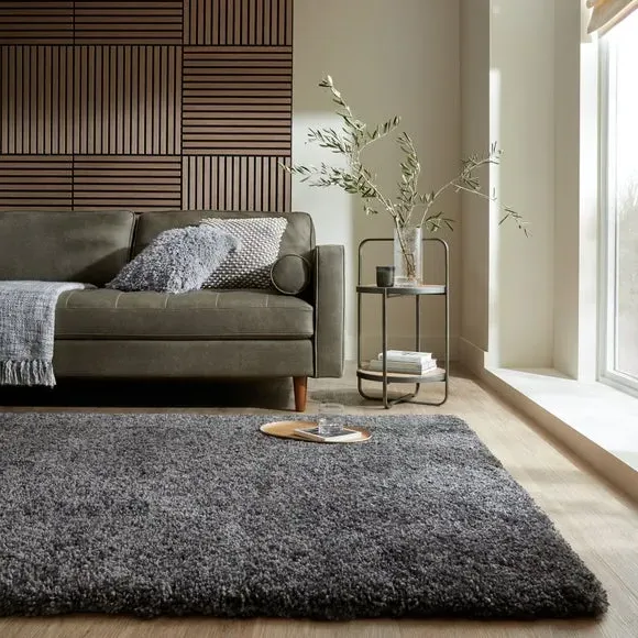 Shaggy Rug with High Pile - Grey