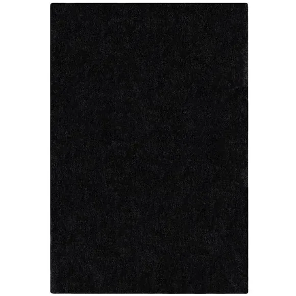 Shaggy Rug with Lustrous Yarns - Black, Polyester