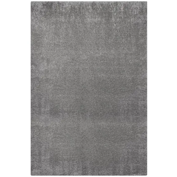 Shaggy Rug with Lustrous Yarns - Grey, Polyester