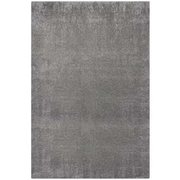 Shaggy Rug with Lustrous Yarns - Grey, Polyester