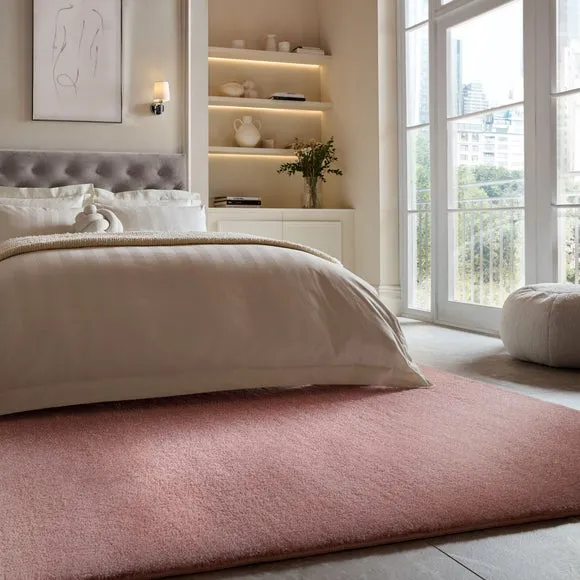Shaggy Rug with Luxe Sheen - Blush