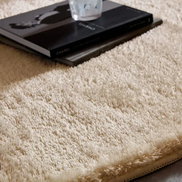 Shaggy Rug with Luxe Sheen - Ivory