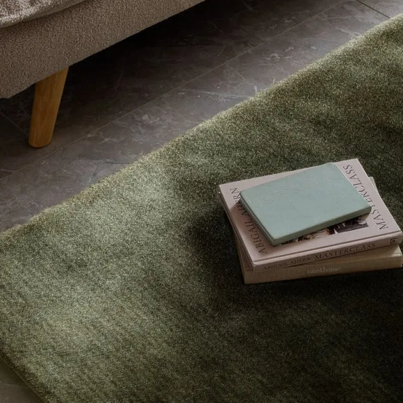 Shaggy Rug with Luxe Sheen - Sage