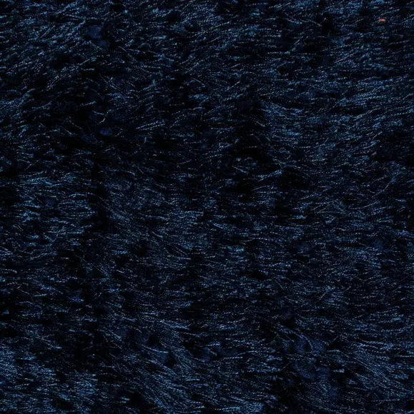 Shaggy Rug with Silky Yarns - Navy