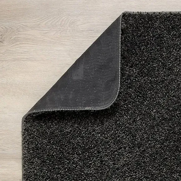 Shaggy Runner Rug Machine Washable - Charcoal