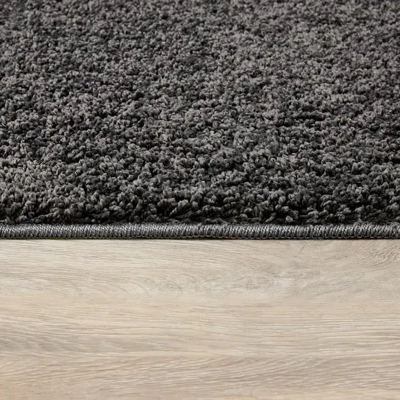 Shaggy Runner Rug Machine Washable - Charcoal