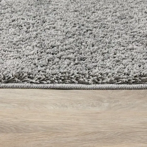 Shaggy Runner Rug Machine Washable - Grey
