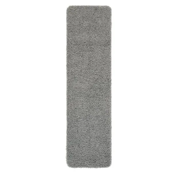 Shaggy Runner Rug Machine Washable - Grey