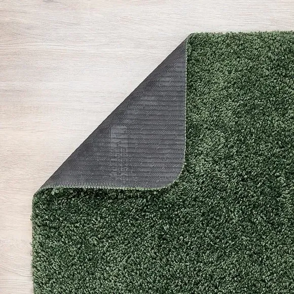 Shaggy Runner Rug Machine Washable - Olive