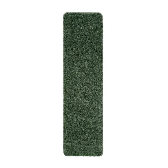 Shaggy Runner Rug Machine Washable - Olive