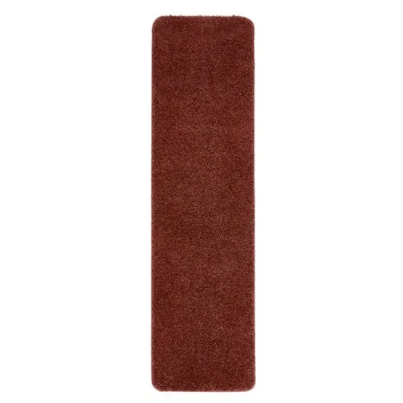 Shaggy Runner Rug Machine Washable - Rust