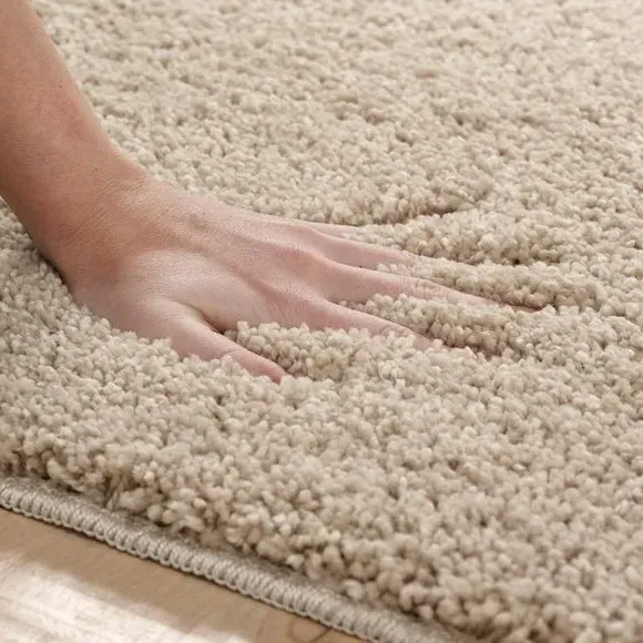 Shaggy Runner Rug Machine Washable - Stone