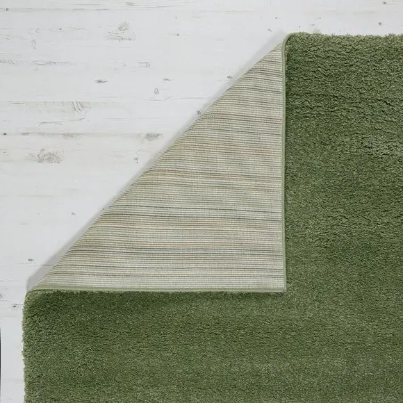 Shaggy Runner Rug - Olive, Polypropylene