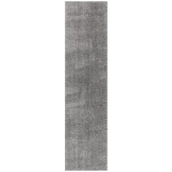 Shaggy Runner Rug - Pale Grey, Synthetic