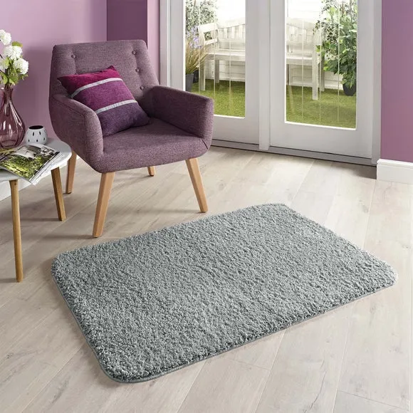 Shaggy Washable Rug - Ash Blue image