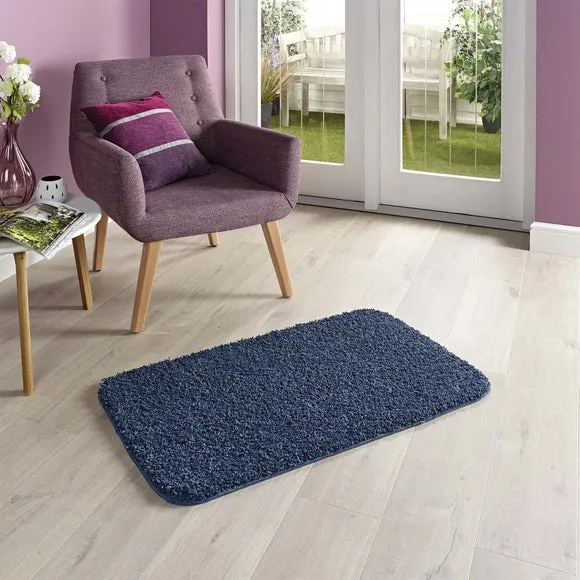 Shaggy Washable Rug - Navy