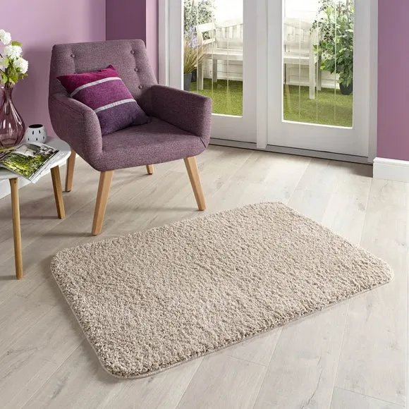 Shaggy Washable Rug - Stone