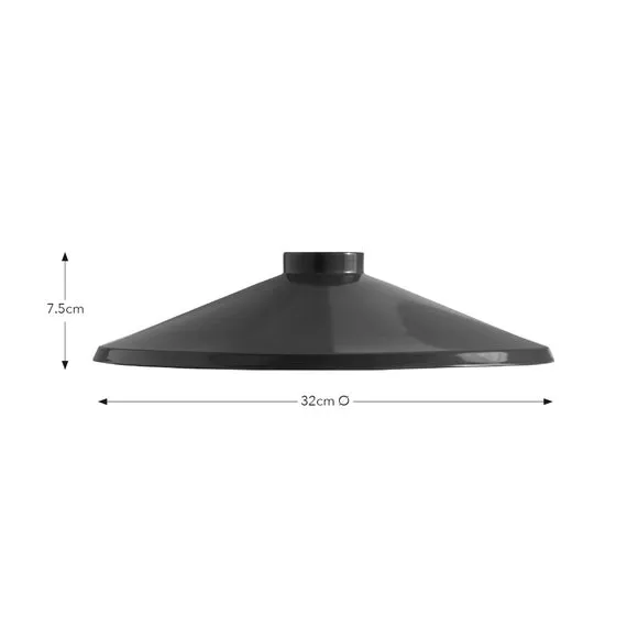 Shallow Easy Fit Pendant Shade - Cobalt, Steel