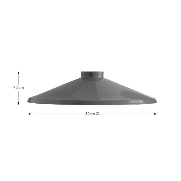 Shallow Easy Fit Pendant Shade - Green, Steel